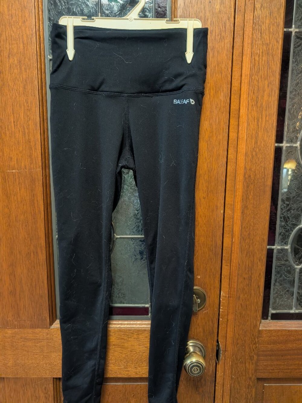 Womens black athletic leggings, size XSmall